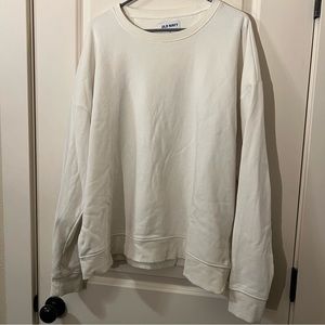 Men's Fleece Crewneck Sweater White